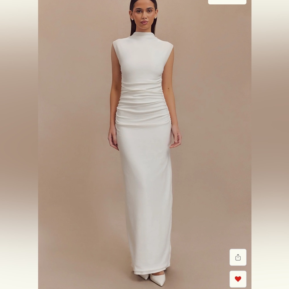 Meshki White Sleeveless Maxi Dress